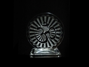 Sacred OM Symbol engraved in Crystal