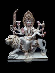 Durga Mata Marble Statue Manufacturer | Colorful Goddess Statues @ low