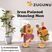 Rajasthani Iron Painted Dancing Men | Best Showpiece